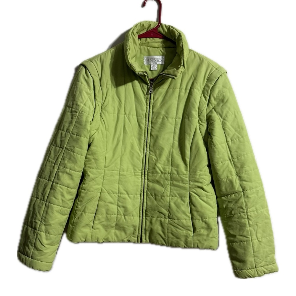 Casual Corner Lime Green Puffer Jacket - Kids
